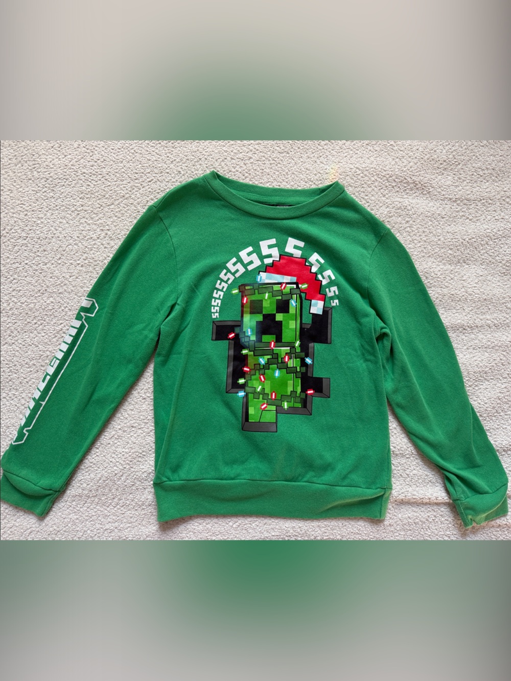 Minecraft Green Creeper Holiday Sweatshirt